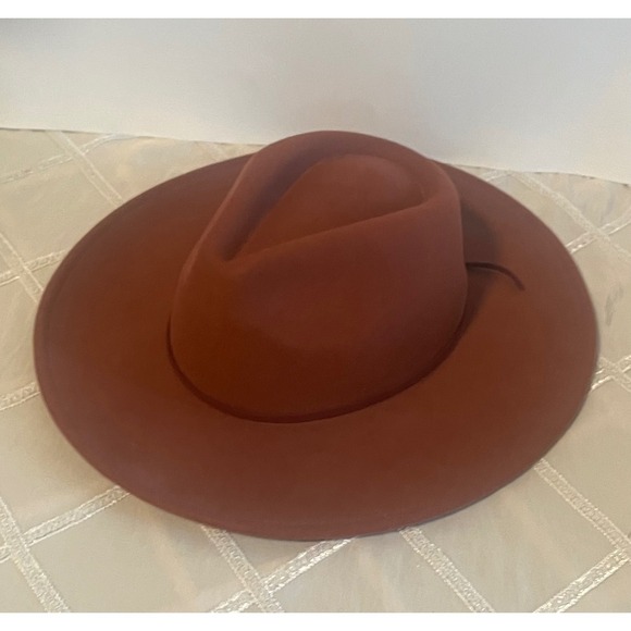 Classy Sonoma Chestnut Pinched Rancher Fedora Hat-Wide Brim-Adjustable Size -New main image 4